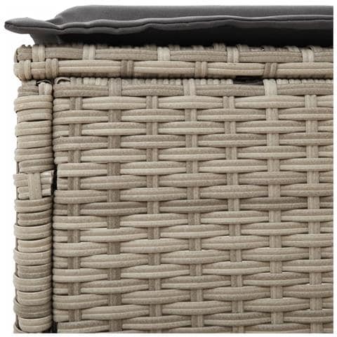 Lettino Prendisole 2 pz con Cuscini Grigio Chiaro in Polyrattan - Foto 9