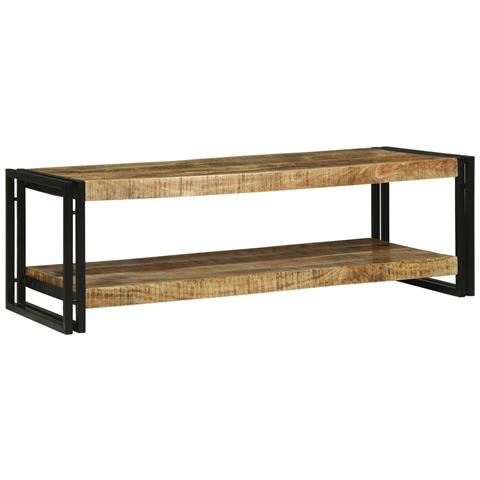 Tavolo da Caffè 120x50x38 cm Legno Massello di Mango Grezzo - Foto 2