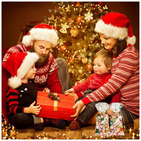 Set Di 100 Sacchetti Di Cellophane Natalizi Per Dolci E Biscotti - Foto 2