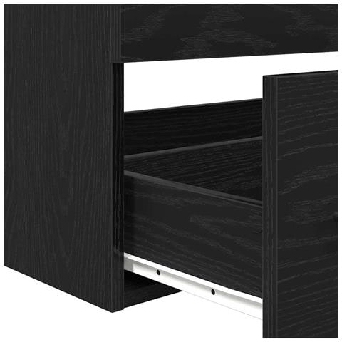 Mobile lavabo con lavandino 3 pcs Rovere nero 90 x 38.5 x 48 cm - Foto 9