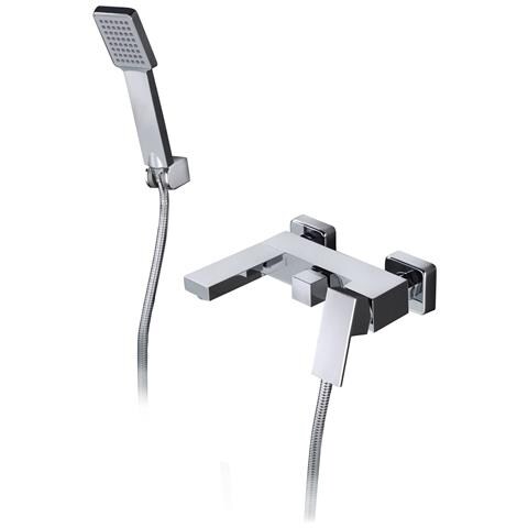 Imex Miscelatore Vasca-doccia Cromato In Ottone E Zama Con Cartuccia Ceramica Ø35 Mm Tubo Flessibile Metallico Estensibile 180 Cm Soffione Quadrato E Portamanopola In Abs Modello Imex-bdv003-4 Vale - Foto 2