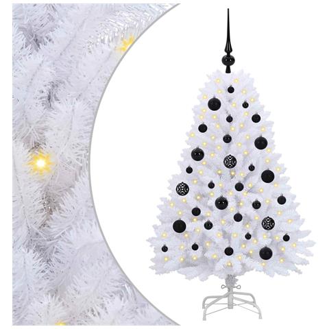 Albero di Natale Artificiale con Rami Pieghevoli Bianco 120 cm - Foto 1