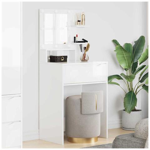 Tavoli da Trucco per Camera da Letto con cassetto Bianco Lucido - Foto 2