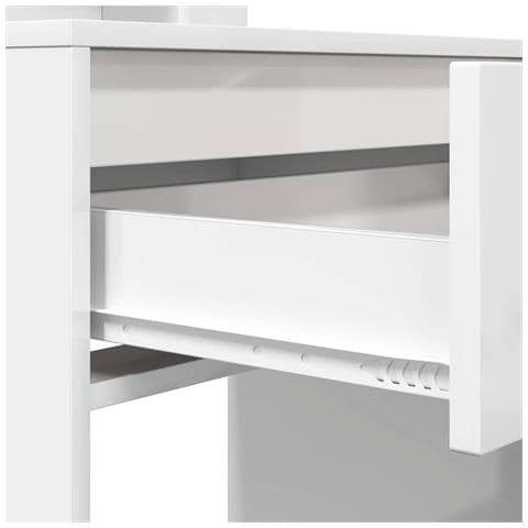 Tavoli da Trucco per Camera da Letto con cassetto Bianco Lucido - Foto 9