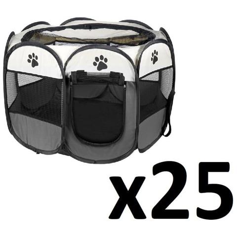 Box per cani /gatti grigio pieghevole in tessuto x25 - Foto 1