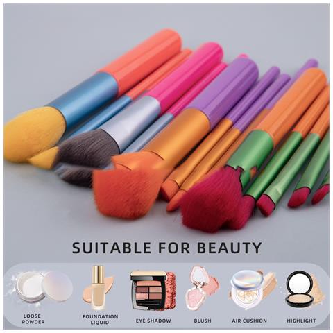 Set Di 15 Pennelli Da Trucco Acquerello Con Spugne, Fascia E Altro - Setole Morbide - Foto 5