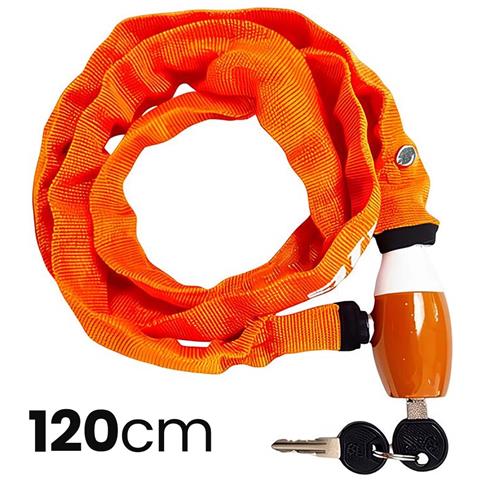 Antifurto A Cavo Rinforzato Da 120 Cm Con Testa In Metallo Per Biciclette E Motociclette - Foto 2