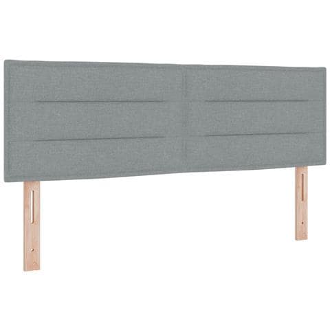 Testiera LED con testiera Grigio chiaro 144 cm Poliestere - Foto 1