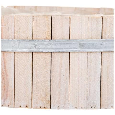 Cestino Tondo In Legno Marrone 36x36x11h - Foto 7