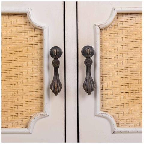 Cassettiera In Legno Bianco 82x36x90h - Foto 8
