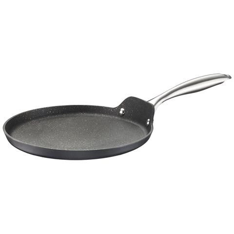 Crepiera 25 cm ST1 - Rivestimento Antiaderente a 3 Strati Senza PFOA - Manico Ergonomico in Acciaio Inox - Compatibile con Tutti i Piani Cottura, Incluso Induzione - Ideale per Crepes ePiadine - Made in Italy - Foto 1