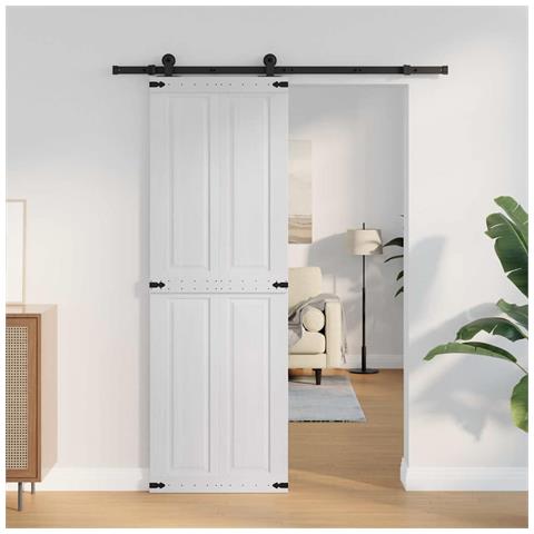 Porta Corona Bianco 70 x 210 cm Legno multistrato - Foto 2