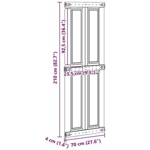 Porta Corona Bianco 70 x 210 cm Legno multistrato - Foto 9