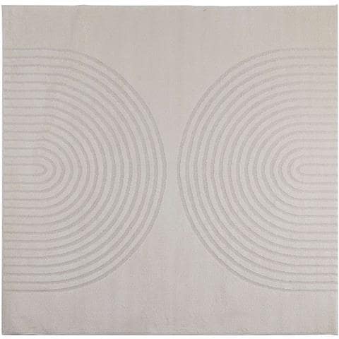Tappeti per area Quadrato GALATI Crema 200 x 200 cm Poliestere - Foto 1