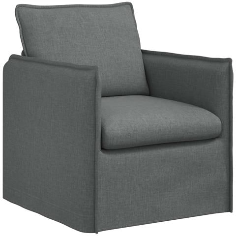 Divano Grigio scuro 195 x 82 x 85 cm Tessuto - Foto 1