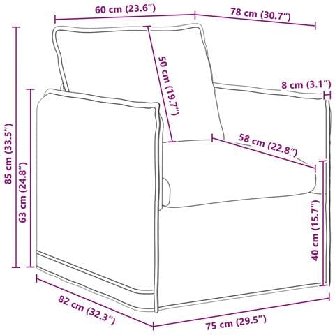 Divano Grigio scuro 195 x 82 x 85 cm Tessuto - Foto 9