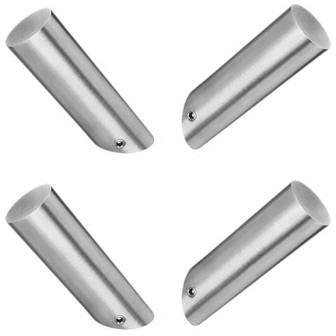 Set Da 4 Ganci Appendini Angolati In Acciaio Inossidabile - Ganci Singoli A Parete, Impermeabili, Resistente Alla Corrosione, Portata Elevata Silver - Foto 1