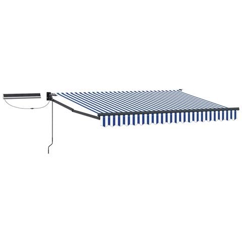 Tettuccio Elettrico Retrattile Blu e Bianco 2,5 x 2 m - Foto 1