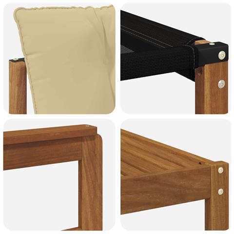 Set di divani da esterno con cuscino 9 pcs Naturale e Beige - Foto 9