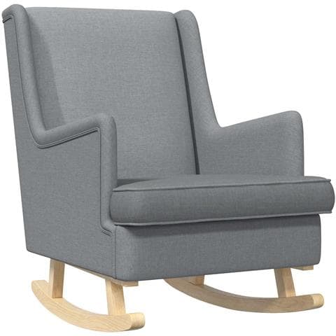 Sedia a dondolo Grigio chiaro 62 x 80 x 85 cm Tessuto - Foto 1
