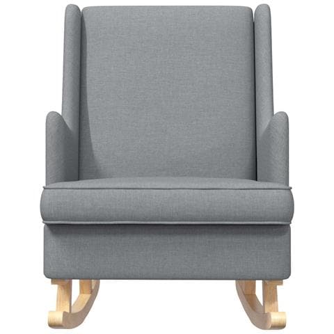 Sedia a dondolo Grigio chiaro 62 x 80 x 85 cm Tessuto - Foto 2