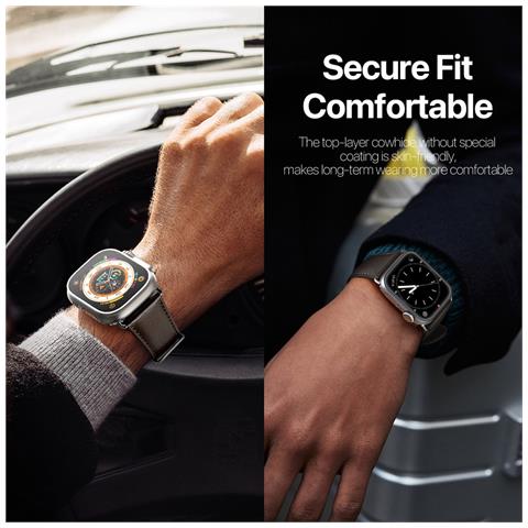 Cinturino Orologio per Apple Watch - Pelle, Nero - Foto 2