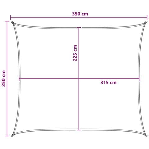 Telo Ombra Grigio chiaro e bianco 2,5 x 3,5 m HDPE - Foto 8