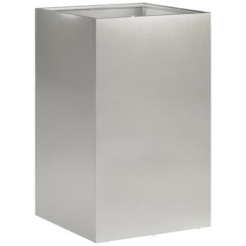 Vaso da giardino Argento 30 x 30 x 50 cm Acciaio Inox - Foto 1