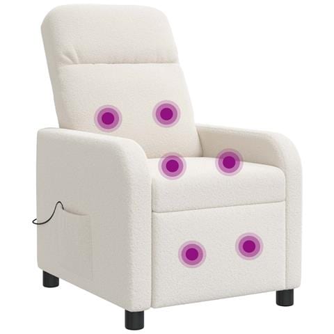 Poltrona Massaggiante Crema Bouclé - Foto 1