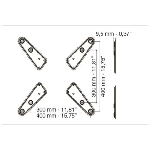 Adattatore per Ampliare Standar VESA fino a 400x400 mm Mod. 308-312 ELINE - Foto 2