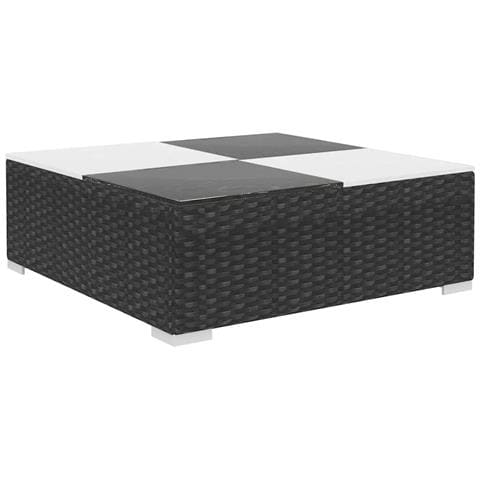 Set Divani da Giardino 8 pz con Cuscini in Polyrattan Nero - Foto 2