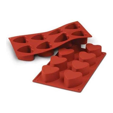 Stampo Cuori 8 Cavit? 6cm Classic Terracotta Silicone - Foto 1