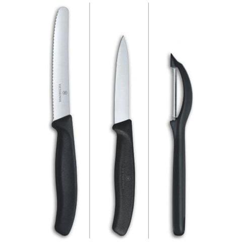 Victorinox 6.7113.31 Set Coltelli Da Verdura Swiss Classic Con Pelapatate, 3 Pezzi. Nero - Foto 2