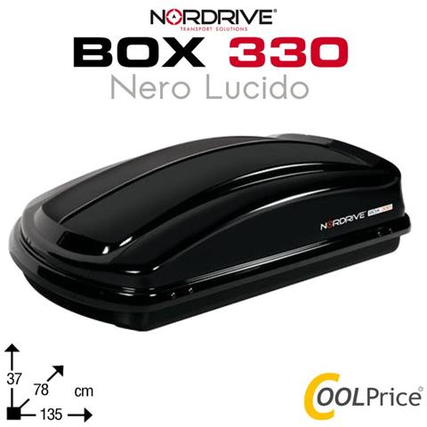 Box Da Tetto Baule Portatutto 330l Nero Lucido Abs - Foto 1