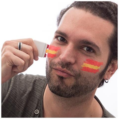 Trucco Bandiera Spagnola Per Il Viso - Foto 1