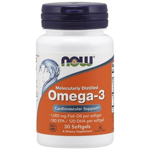 Omega-3 Molecularly Distilled Fish Oil 1000mg 180/120 Md 30sgel - Foto 1