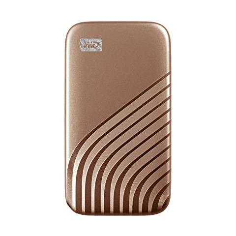 WD 500GB My Passport SSD portatile con tecnologia NVMe, USB-C, fino a 1.050 MB / s in lettura, fino a 1000MB / s in scrittura, Oro - Foto 1