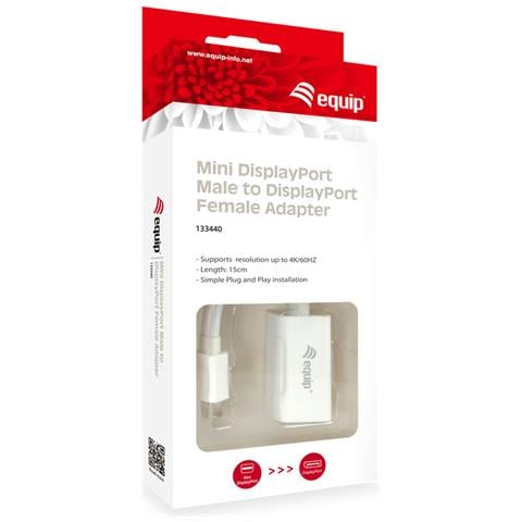 133440 Cavo e Adattatore Mini DisplayPort a DisplayPort 0,15m M / F- Bianco - Foto 4