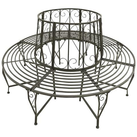 Panchina da Giardino per Albero 160 cm in Acciaio - Foto 2