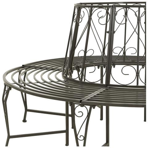 Panchina da Giardino per Albero 160 cm in Acciaio - Foto 7