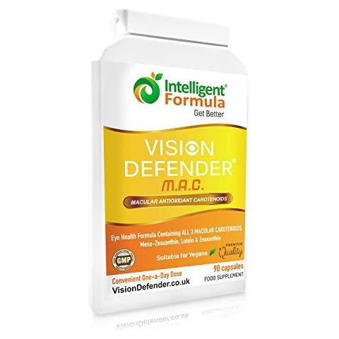 Luteina Zeaxantina E Meso-zeaxantina Occhi Supplemento Vision Defender Mac-shield Your Eyes Salva La Vostra Vista Vegan Vegetariana Antiossidante Carotenoidi Per Gli Occhi (90 Capsule Uno-a-day) Made In Uk - Foto 2