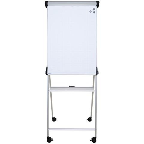 6379495 Libera installazione 690 x 1005mm Alluminio, Plastica Argento, Bianco blocco per lavagne e accessori - Foto 1