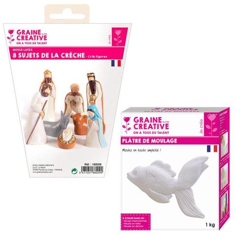 8 Stampi In Lattice Santons - Presepe Di Natale + Gesso 1 Kg - Foto 1