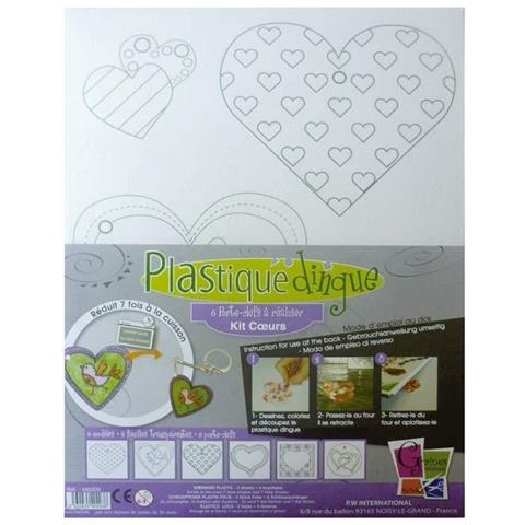 2 Fogli Di Plastica Pazza Cuori + 6 Portachiavi - Foto 1