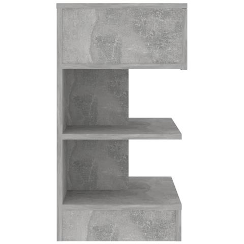 Comodino Grigio Cemento 40x35x65 cm in Truciolato - Foto 7