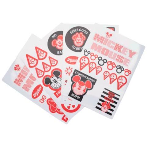 Adesivi Topolino E Minnie Vinile Rosso / nero 50 Pz - Foto 1