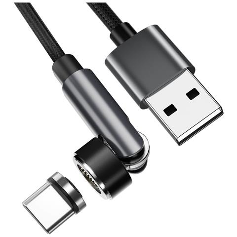 Cavo Di Ricarica Usb-c Magnetico 3a Ricarica Rapida 2 M Black - Foto 1