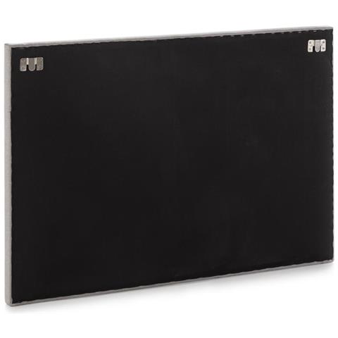 Testiera Aura Rivestita In Tessuto Grigio Chiaro 90x60 Cm - Foto 2