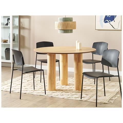 Set Di 4 Sedie Da Pranzo Nero Astoria - Foto 1