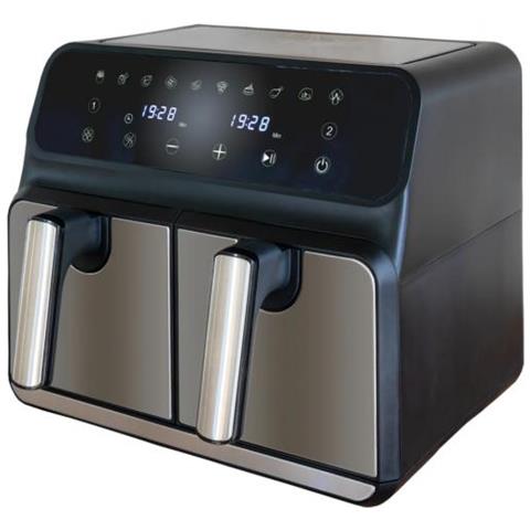 Friggitrice ad Aria Unold TWIN ZONE 8 l 1700 W 2 Manopole di Temperatura Separate Nero / Grigio - Foto 4